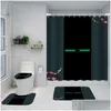 الستائر دش رسالة مطبوعة كلاسيكية مصممة طباعة الحمام الستار المنزلي ER MAT Bath Supplies إسقاط توصيل حديقة accessori dhzie