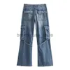 Frauen Jeans 2023 Herbst/Winter Neue frauen Mode Vielseitige Gerade Lose Strap Dekoration Arbeitskleidung Mid Rise Jeans j231226