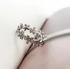 Vente en gros - 925 Sterling Silver Femmes Bague de mariage Set Boîte d'origine pour CZ Diamond Flowers Fashion Luxury Ring1242030