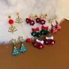 Orecchini pendenti MENGJIQIAO Trendy Fiocco di neve Albero di Natale Perla Nappa per le donne Temperamento Aretes De Mujer Modernos 2023