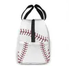 Baseball Lace Sport Insulated Lunch Bag Portable Thermal Cooler Box Reusable Picnic Tote Bento For Men Women Kids Work 231225