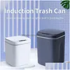 Waste Bins 16L Smart Trash Can Matic Sensor Dustbin Kitchen Bathroom Garbage Bucket Intelligent Electric Smartwaste 211215207M Drop Dhamk