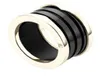 fashion titanium steel love ring silver rose gold for lovers white black Ceramic couple For gift5686853