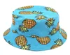 Femmes hommes coton seau chapeau Boonie chasse printemps été pêche en plein air plage église rue chapeau de soleil casquettes ananas Patter6818268