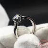 Victoria Wieck Bijoux De Luxe Réel En Argent Sterling 925 Coupe Ronde Topaze Blanche CZ Diamant Pierres Précieuses Femmes Mariage Bande De Fiançailles Ri268n