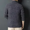 Suéteres para hombres Otoño e invierno 2023 Suéter grueso de cuello alto para jóvenes de mediana edad Top de lana