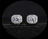 Ny ankomst Fantastisk lyxsmycken 925 Sterling Silver Round Cut White Topaz Cz Diamond Square Popular Star Women Stud Earring GI5705110