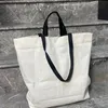 Lu Canvas Tote Women Beige Bag w podwójnej ręce na płótnie torba joga