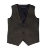 남자 정장 Vestmen의 Herringbone Vestmen Steampunk 재킷 V-Neck 슬림 한 조끼 웨딩 드레스