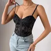 Damen Tanks Sexy Frauen Camisole Floral Strappy Weste Crop Top Sommer ärmellos V-Ausschnitt mit vorderer Schnalle Strand Tops Camis