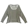 Swetery kobiet 105 cm jesienna wiosna wiosna Mori Kei dziewczyna moda inspirowana inspirowana frędzlami haftowany wełniany pullover