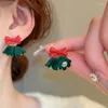 Orecchini pendenti MENGJIQIAO Trendy Fiocco di neve Albero di Natale Perla Nappa per le donne Temperamento Aretes De Mujer Modernos 2023