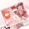 Candela profumata Creativo San Valentino Aromaterapia Candela profumata Candeliere in vetro Regalo romantico Soia Bax Decorazione della stanza Forniture Otbsg