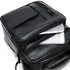 Bortkroppar Män Business Office Portcase Luxury Brand Leather Handbag Computer Laptop Tote Male Stora Casual Black Shoulder Bags 2022