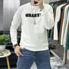 Men's Hoodie R Printed Letters Fashionable Pullover Round Neck Long Sleeved T-shirt Winter New Styles Sweater Male Causal Clothing