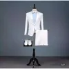 2023 novo masculino de três peças estilo coreano terno fino branco profissional melhor homem noivo vestido com gravata borboleta smoking