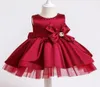 Christening dresses For Baby Girl 1st Year Birthday Flower Dress Infant Bow Wedding Party Princess Dress Kids Christmas Newborn7769659