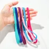 1050100pcs Yoga Hair Bands Candy Color Women Men Sports Headband Girls Sport Antislip Elastic Rubber Sweatband Running 231226