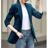 2 Piece Set Women Vintage Corduroy Elegant Office Lady Long Sleeve Business Casual Blazer Jacket Hög midja raka byxor 231225