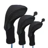 3pcs Set Golf Head Covers Driver Fairway Wood Headcovers For Golf Club Rods Head Protectors Golfs Clubs Holder 231225