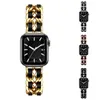 Pulseiras mulheres artesanais de aço inoxidável corrente pulseira de jóias para apple watch band 38mm 42mm 40mm 44mm iwatch série 6/5/4/3/2 fhxb28d