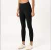Yoga-Outfit Neue doppelseitige gebürstete Hose für Frauen hautfreundlich und nackt abgeschnitten Hohe Taille Hüftheben Drop Lieferung Ot5Vm