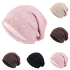 Ethnische Kleidung Spitze Strass Frauen elastische Turban Muslim Casual Hijab Schlaf Nacht Kappen Chemo Pullover Hut Schal Headwrap Baggy Beanies