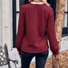 Pulls pour femmes Automne et hiver Casual Mode Tops Solide Couleur Col montant Dentelle Top à manches longues pour femmes Abricot Blusa