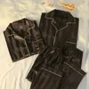 Pyjama de luxe léger en soie pour femmes, ensemble Cardigan à manches longues, à la mode, vêtements de maison, printemps-automne, 2023