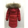 Boys Girls Cotton Padded Fur Collar Jacket Children Long Over-the-knee Korean Thickened Coats Kids Warm Hooded Parkas 231226