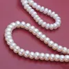 Natural Freshwater Pearl Necklace Jewelry 925 Sterling Silver Choker Rope Chain Vintage Cute Pretty Fashion Gifts For Women 231225