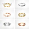 4mm 5mm 6mm Vis classique Bague d'amour Anneaux de créateurs de mode pour femmes Bijoux pour hommes 18K Or Argent Diamant Bague de luxe Jewerlys Deisgners Fille Homme Noël