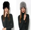 Stand Focus Women faux päls pillbox ryska kosack beanie hat cap damer mode stilfull vinter pom tjock varm svart grå7680037