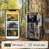 Уличное 4K видео в реальном времени, приложение Trail Camera, облачный сервис, 4G, 36 МП, охотничьи камеры, сотовая мобильная беспроводная беспроводная дикая природа, ночное видение 231225