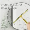 Stainless Steel Window Glass Cleaning Tool with Handle Silicone Rubber Brush Bathroom Shower Squeegee Kitchen Car Mirror 231225