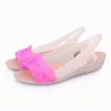 Regenboog Sandalen Jelly Schoenen Dames Wiggen Sandalias Vrouw Sandaal Zomer Snoep Kleur Peep Toe Bohemen Strand Zoete Slipper Schoenen Meisje S61w #