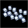 Party Decoration Polychrome Flash Ice Liquid Sensor Glowing Cube Submersible Lights Decor Light Up Bar Club Wedding Party Cup Champagn OT1H2