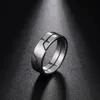 Mode enkel rostfritt stål par ring för män kvinnor casual finger ringar smycken engagemang jubileumsgåva303j