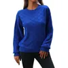 Suéteres de mujer ropa femenina 2023 llegadas moda Casual suéter de cuello redondo suelto Color sólido jersey de manga larga Top