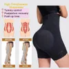 Levantador de glúteos de doble compresión, pantalones cortos con cremallera, almohadillas para glúteos de cintura alta, potenciador de cadera sin costuras, ropa interior transpirable, efecto de elevación de cola 231225