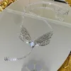 Pendant Necklaces Charm Exquisite Butterfly Wing Star Necklace For Women Cute Shiny Crystal Chain Of Clavicle Chokers Party Jewelry Gift