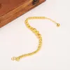 Bracelet boule allongé pour femmes, 17cm 4cm, 14k, perles rondes en or jaune massif, bijoux, chaîne à main, cœur tapestried203l
