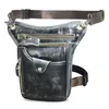 Bel çantaları kalın yumuşak deri erkekler tasarım seyahat messenger crossbody sling çantası moda fanny kemer paketi bacak bırak telefon kesesi 211-5