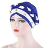 Etniska kläder Braid Turban Muslimsk kvinnor Hijab Hat Cancer Chemo Cap Beads Headscarf Islamic Head Wrap Lady Beanie Bonnet Hårförlust