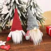 Święta ręcznie robione szwedzki gnome skandynawski tomte santa nisse nordic plush elf Table Table Ornament Xmas Tree Decorations LL BJ