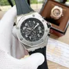 Najlepszy automatyczny mechaniczny zegarek mechaniczny Zegarek Złota Srebrna tarcza 42 mm Klasyczny projekt na rękę Dżentelmen Casual gumowy zegar paska 3264