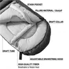 Camping Sleeping Bag Ultralight Portable Winter -kuvert Sovväska för camping Vandring av ryggsäckar utomhusäventyr 231225