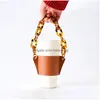Party Favor Acrylic Chain Portable Coffee Cup Er Party Favor Removable Leather Milk Bottle Holder Ss0428 Drop Delivery Home Garden Fes Otofl