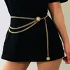 Retro Gold Belts for Women Fashion Waistbands All-match Multilayer Long Tassel Party Jewelry Dress Waist Chain Coin Pendant Belt2395