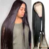 Perruque Lace Frontal Wig brésilienne naturelle, cheveux lisses, Transparent HD, pre-plucked, 13x4, 180%, avec Baby Hair, Princs272C